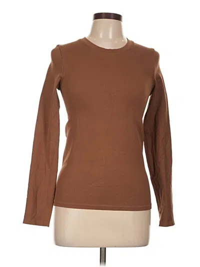 Pre-owned Oqq Long Sleeve T-shirt In Brown