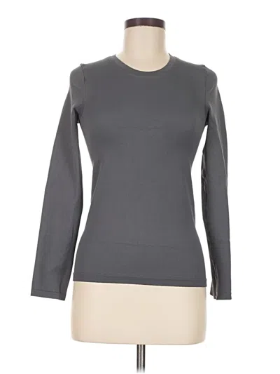 Pre-owned Oqq Long Sleeve T-shirt In Gray