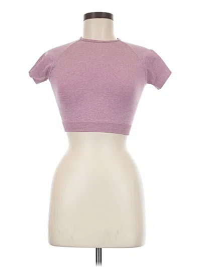 Pre-owned Oqq Short Sleeve Top Pink Mock Neckline Tops