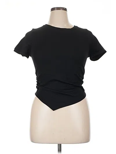 Pre-owned Oqq Short Sleeve T-shirt In Black