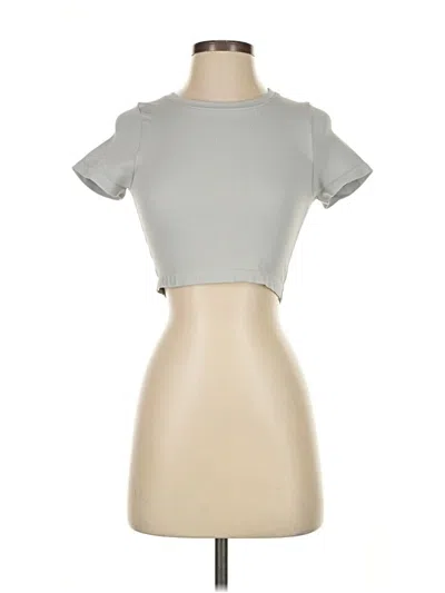 Pre-owned Oqq Short Sleeve Turtleneck In Gray