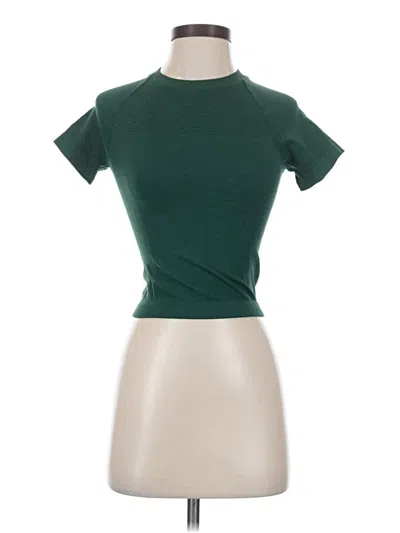 Pre-owned Oqq Short Sleeve Turtleneck In Green