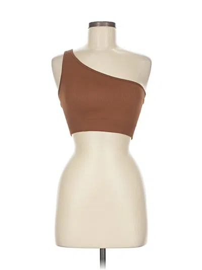 Pre-owned Oqq Sleeveless Blouse In Brown