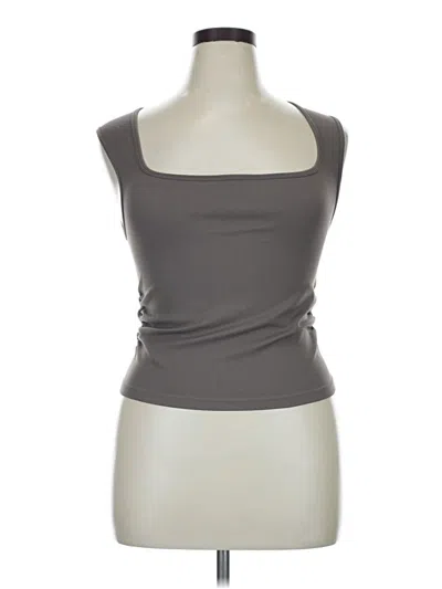 Pre-owned Oqq Sleeveless Top Gray Strapless Neckline Tops
