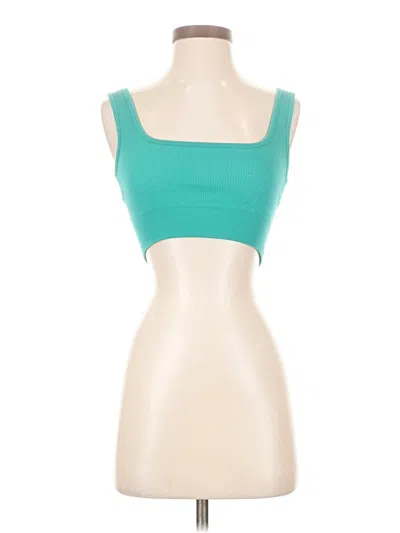 Pre-owned Oqq Tank Top Green Strapless Neckline Tops