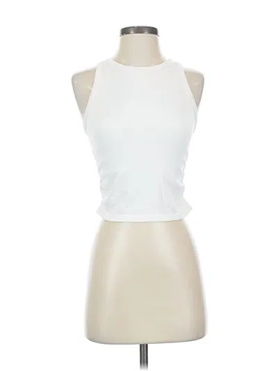 Pre-owned Oqq Tank Top Ivory Halter Neckline Tops In White