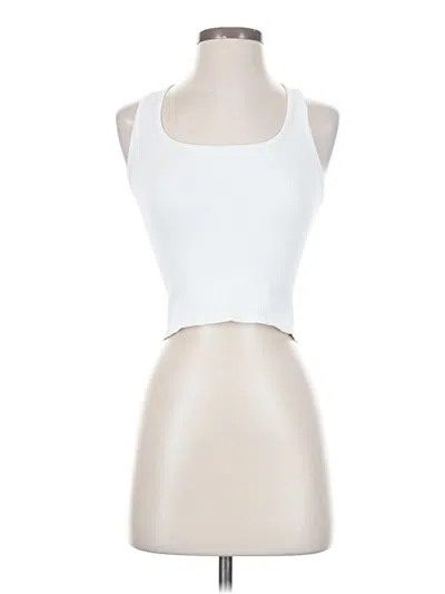 Pre-owned Oqq Tank Top Ivory Halter Neckline Tops In White