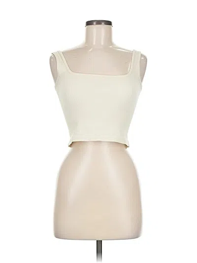 Pre-owned Oqq Tank Top Ivory Strapless Neckline Tops In White