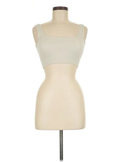 Pre-owned Oqq Tank Top Ivory Strapless Neckline Tops In White