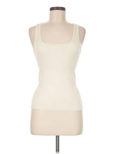 Pre-owned Oqq Tank Top Ivory Strapless Neckline Tops In White