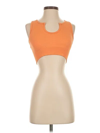 Pre-owned Oqq Tank Top Orange Strapless Neckline Tops
