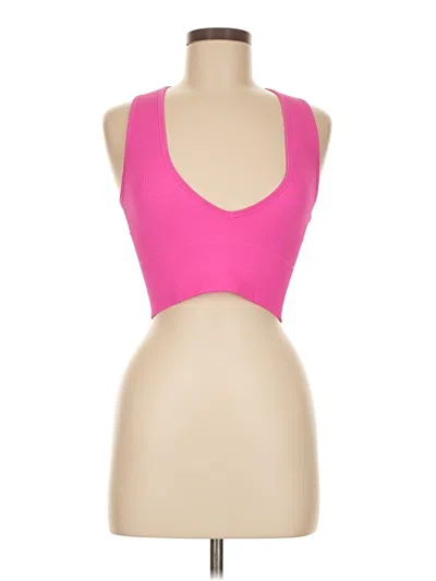 Pre-owned Oqq Tank Top Pink Halter Neckline Tops
