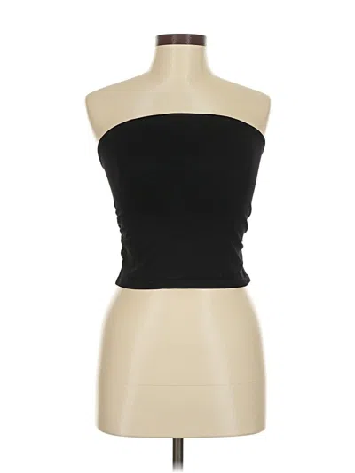 Pre-owned Oqq Tube Top Black Strapless Neckline Tops