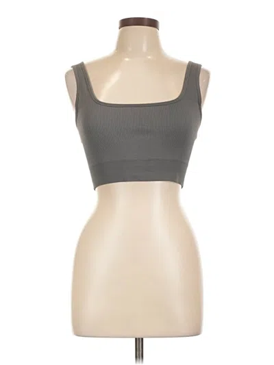Pre-owned Oqq Tube Top Gray Strapless Neckline Tops