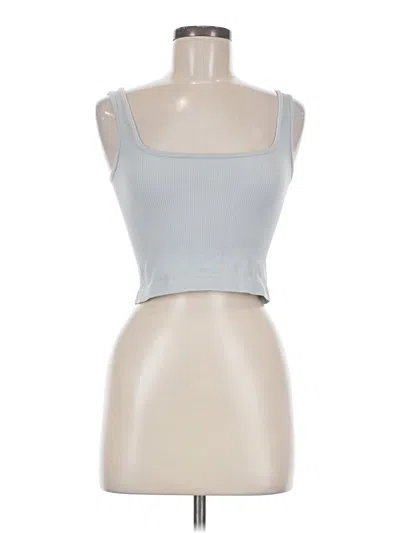 Pre-owned Oqq Tube Top Silver Strapless Neckline Tops