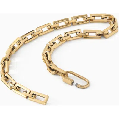 Ora Ana The Bobbi Lock Necklace In Gold