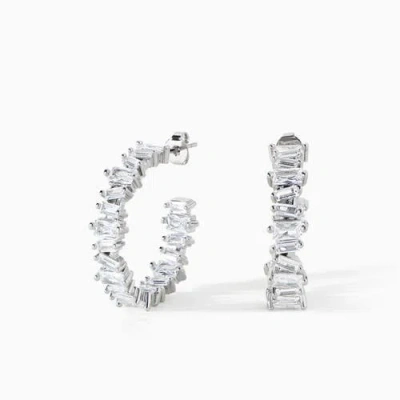 Ora Ana The Clarity Hoop Earrings In Metallic