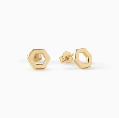 Ora Ana The Helena Stud Earrings In Gold