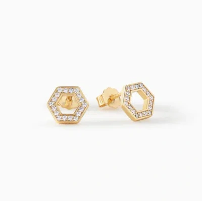 Ora Ana The Olivia Stud Earrings In Gold