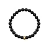 Ora Pearls Black / Gold Aro Men's Onyx Bracelet Gold Bead-large In Multi