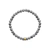 Ora Pearls Gold / Grey Aro Men's Map Jasper Bracelet Gold Bead In Multi