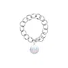 Ora Pearls Women's Aelia Ice Opal Chain Ring - Silver In Gray