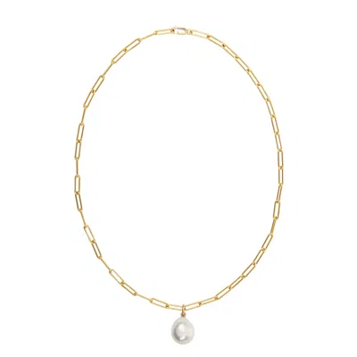 Ora Pearls Women's Aetia Baroque Pearl Chain Necklace - Gold