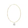 Ora Pearls Women's Aetia Flat Baroque Pearl Chain Necklace - Gold In Gold
