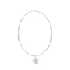 Ora Pearls Women's Aetia Flat Baroque Pearl Chain Necklace - Silver In Silver