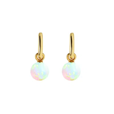 Ora Pearls Women's Aetia Sea Opal Hoop Earrings - Gold