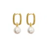 Ora Pearls Women's Aetia White Pearl Hoop Earrings - Gold In Multi