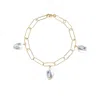 Ora Pearls Women's Gold / White Aurelia Keshi Pearl Large Link Chain Bracelet - Gold & White In Multi