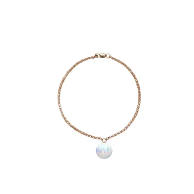 Ora Pearls Women's Gold / White Ice Opal Bracelet - Gold