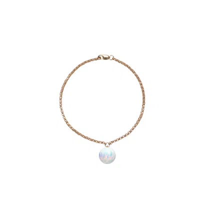 Ora Pearls Women's Gold / White Ice Opal Bracelet - Gold In Multi
