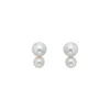 Ora Pearls Women's Gold / White Plua Pearl Studs In Multi