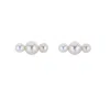 Ora Pearls Women's Gold / White Tria Pearl Studs Earrings - Solid 9ct Gold In Multi