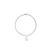 Ora Pearls Women's Green / Blue / Silver Sea Opal Chain Bracelet - Silver In Multi