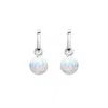 Ora Pearls Women's Ice Opal Hoop Earrings - Silver In Silver