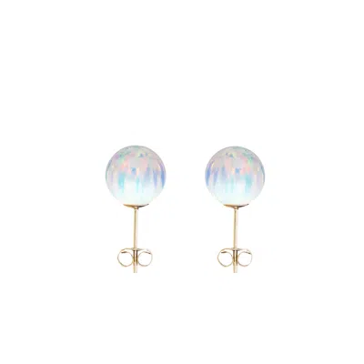 Ora Pearls Women's Ice Opal Stud Earrings -gold In Yellow