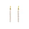 Ora Pearls Women's Linea Pearl Hoop Earrings - Gold In Gold