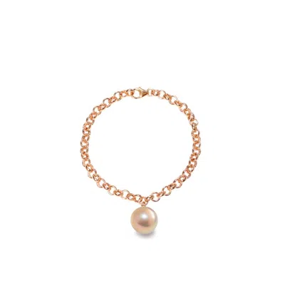 Ora Pearls Women's Neutrals / Gold / Pink Aelia Pearl Bracelet- Pinky Gold