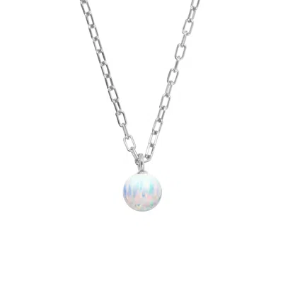 Ora Pearls Women's Opia Ice Opal Chain Pendant - Silver