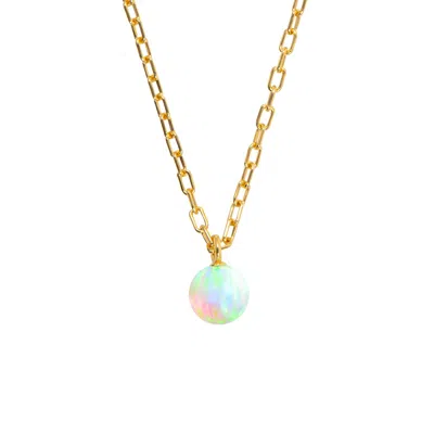 Ora Pearls Women's Opia Sea Opal Chain Pendant - Gold