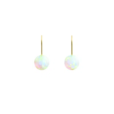 Ora Pearls Women's Sea Opal Hook Earrings - Small - Gold In Multi