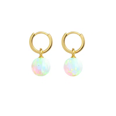Ora Pearls Women's Sea Opal Hoop Earrings - Gold