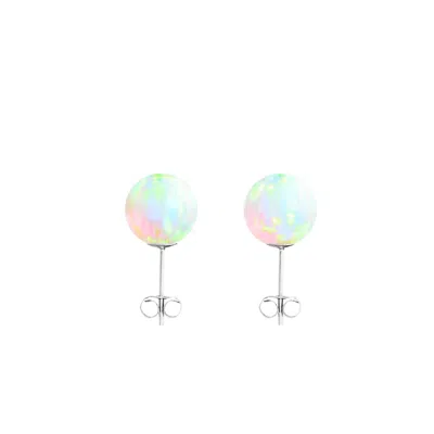 Ora Pearls Women's Sea Opal Stud Earrings - Silver