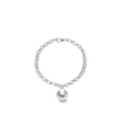 Ora Pearls Women's Silver / White Aelia Pearl Bracelet- Silver