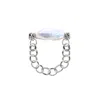 Ora Pearls Women's Silver / White Auria Coin Pearl Chain Ring - Silver In Multi