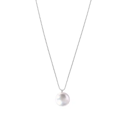 Ora Pearls Women's Silver / White Orbis White Pearl Pendant Necklace - Silver In Multi