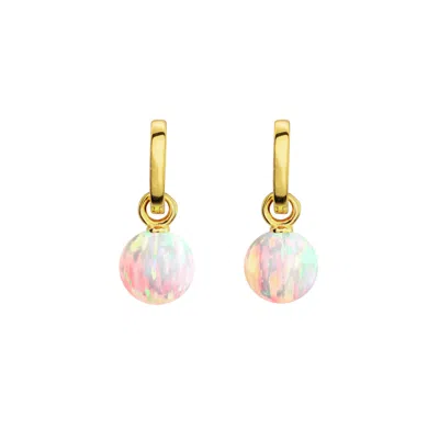 Ora Pearls Women's Sun Opal Hoop Earrings - Gold